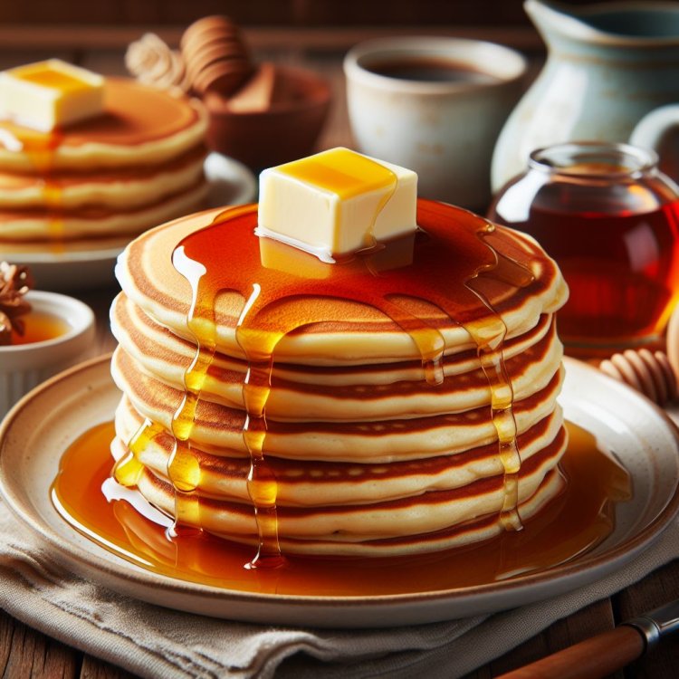 Pancake Lezat dengan Sirup Maple dan Butter: Resep Sederhana untuk Pencinta Sarapan Manis
