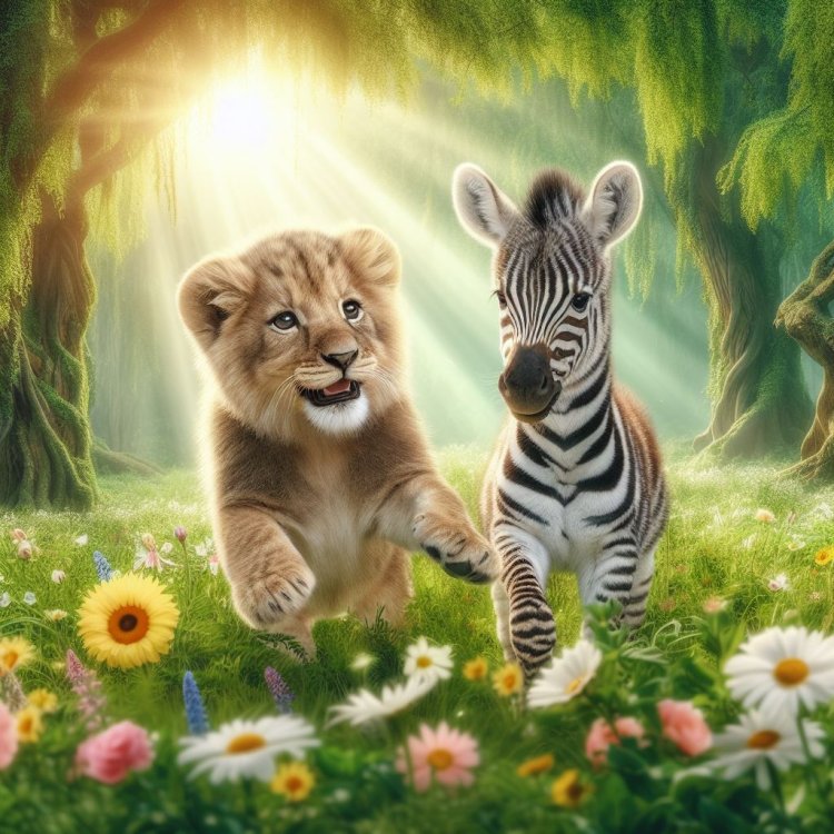 Kisah Persahabatan di Savana: Anak Singa dan Anak Zebra