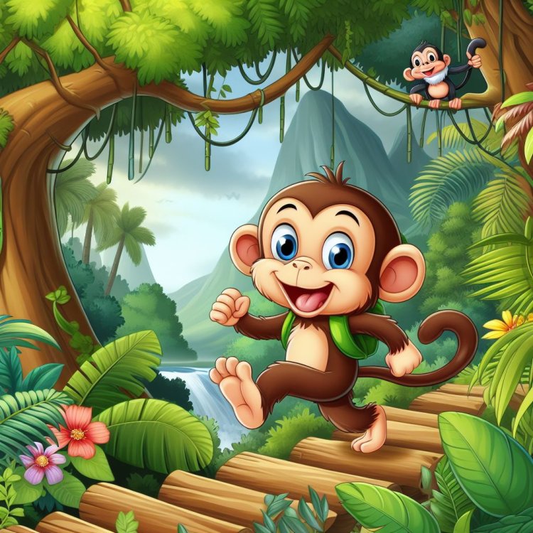 Petualangan Si Monyet Ceria di Hutan Tropis