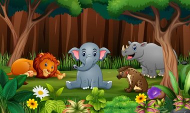 Si Gajah Kecil dan Kawan-Kawan Hutan