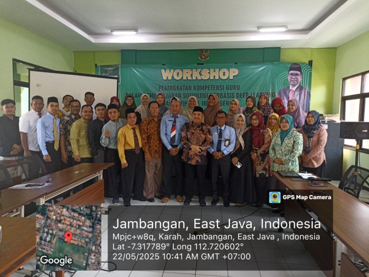 MGMP Sosiologi MA Jawa Timur Gelar Workshop :  Peningkatan Kompetensi Guru dalam Pembelajaran Sosiologi Berbasis Deep Learning dan Artificial Intelligence
