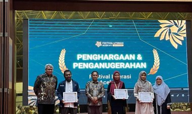 Ketua Genusa Abdya Raih Penghargaan Penggerak Literasi Nasional